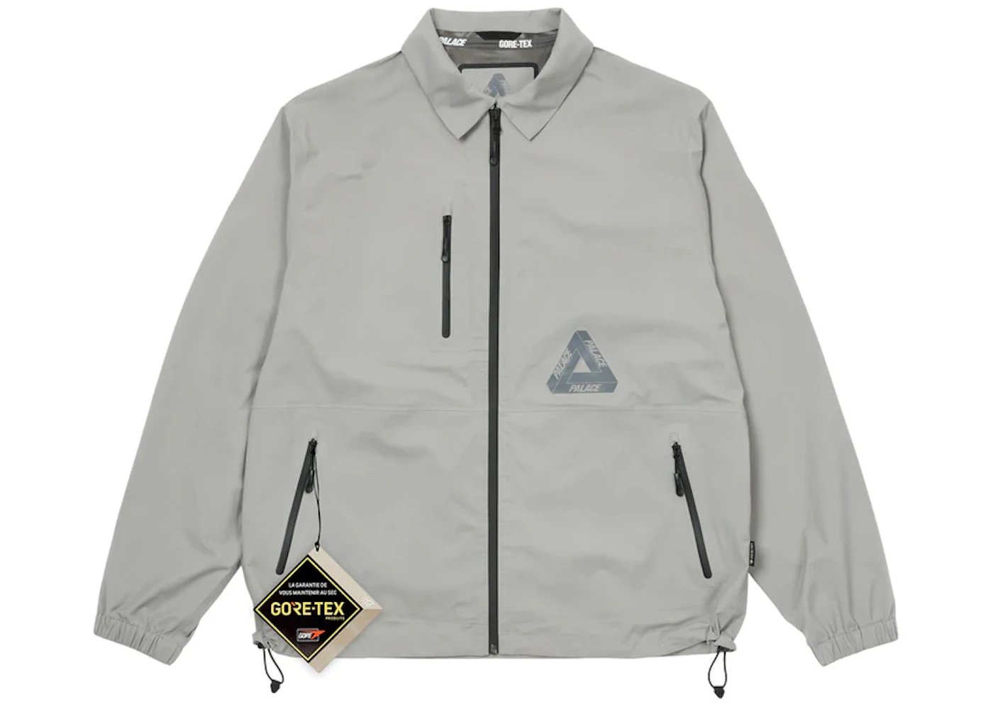 Palace Gore Tex Paclite Coach Jacket Grey Ss22 Us Palace Gore Tex Paclite Coach Jacket Grey Ss22 Us