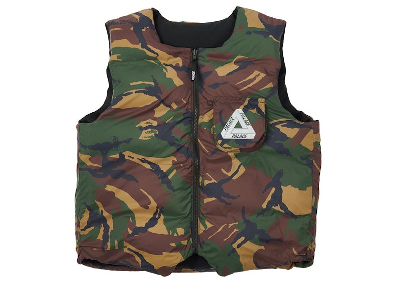 Palace Gore-tex Infinium Reverso Down Vest Black/Urban Camo Men's 