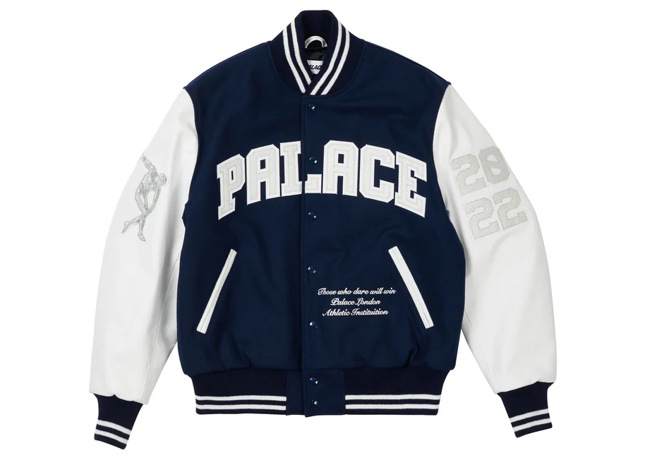 Palace Greek Varsity Jacket Blue