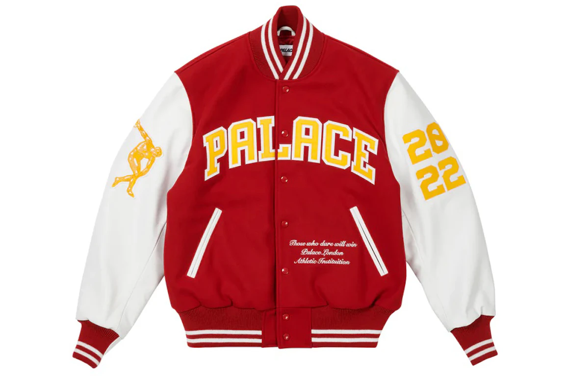 Palace Greek Varsity Jacket Red