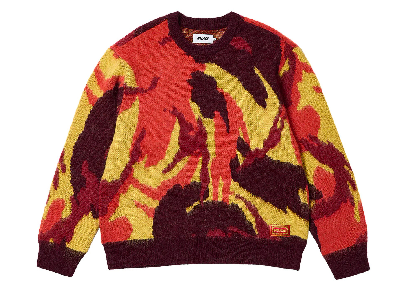 Palace Hairy Camo Knit Fire Men's - FW23 - US