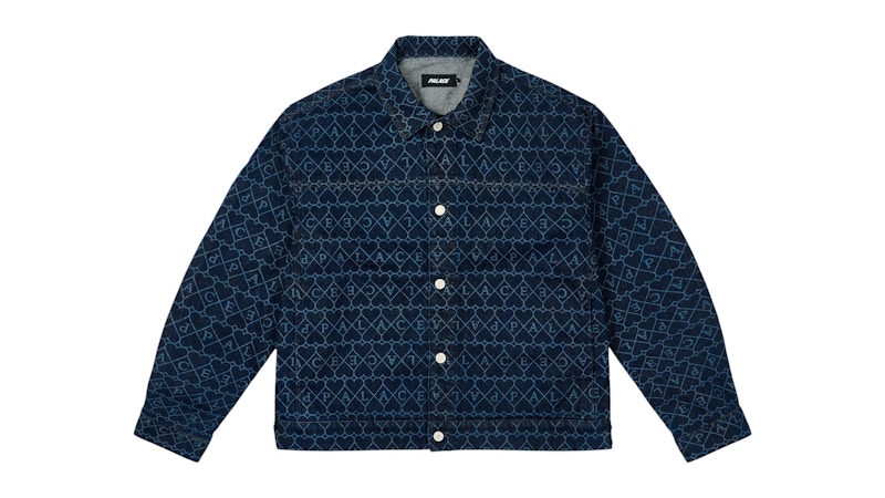Pre-owned Palace Men's Heart Denim Jacket In Indigo In Purple