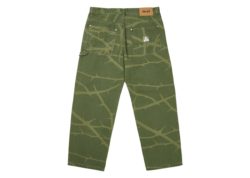 Palace Heavy Canvas Work Pant Deep Green Men's - SS24 - US