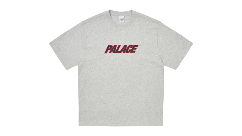 Palace Heavy Font T-Shirt Grey Marl Men's - SS25 - US