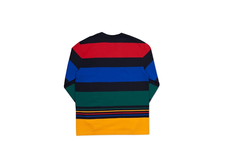 Palace Heavy Stripe L/S T-Shirt Navy/Multi Men's - Summer 2016 - US