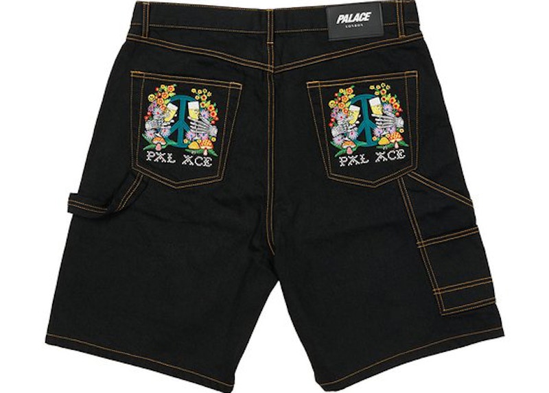 Palace Hippy Salute Denim Shorts Black Men's - SS21 - US