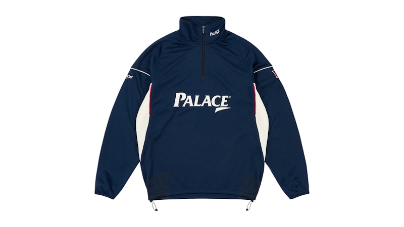 Palace Hole In 1/4 Zip Navy