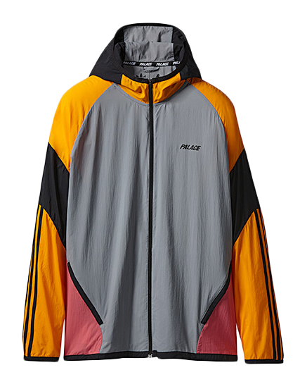 Palace Hooded adidas Jacket Grey/Lucky Orange Men's - SS17 - US