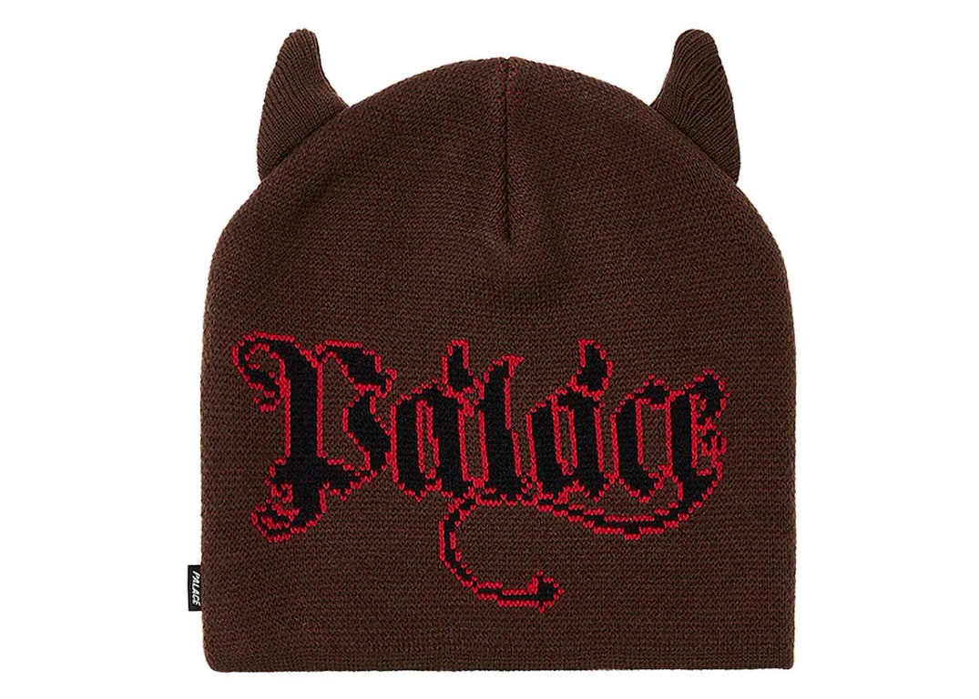 Pre-owned Palace Horny Nein Cuff Beanie Nice Brown