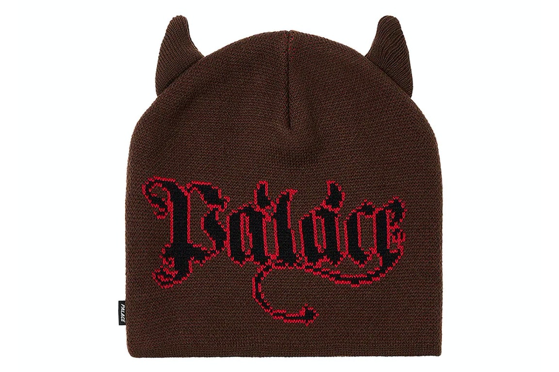 Pre-owned Palace Horny Nein Cuff Beanie Nice Brown