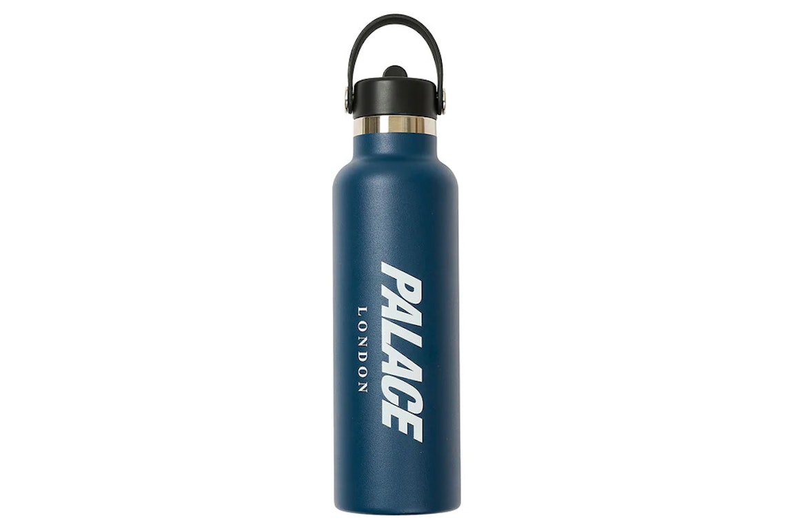 Pre-owned Palace Hydro Flask 21 oz Standard Mouth With Flex Straw Cap Navy