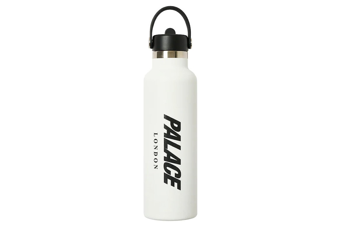 Pre-owned Palace Hydro Flask 21 oz Standard Mouth With Flex Straw Cap White