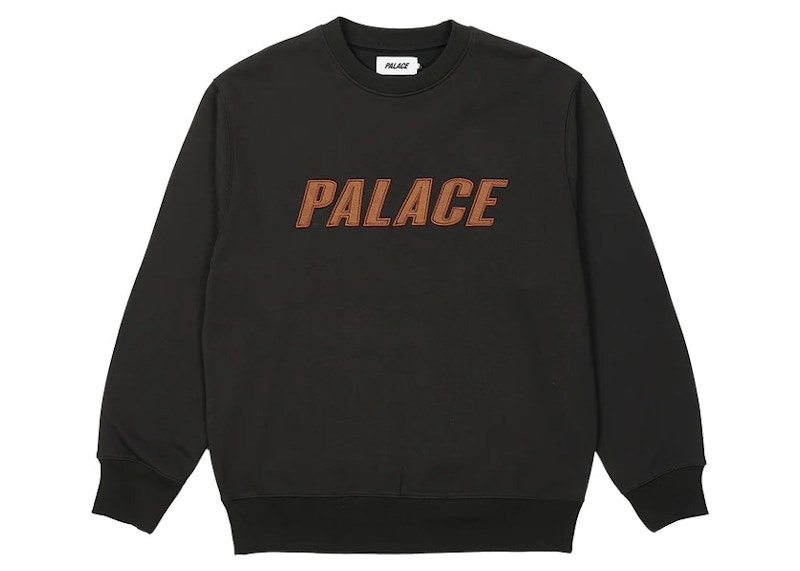 Palace Iridescent Applique Crew Black Men's - SS23 - US