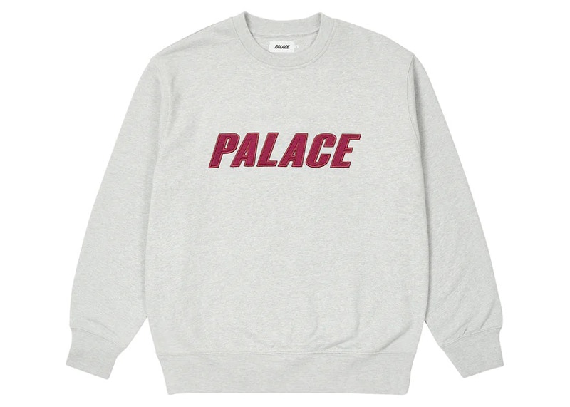 Palace Iridescent Applique Crew Grey Marl Hombre - SS23 - MX