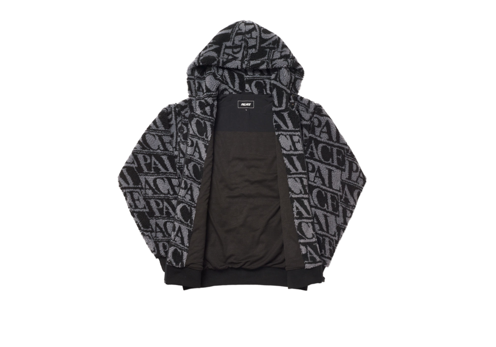 Palace J-Ard Fleece Jacket Black/Grey Men's - FW19 - US