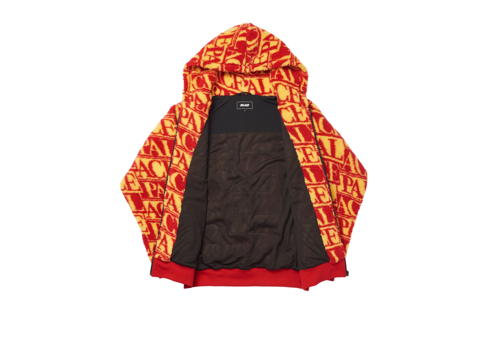 Palace J-Ard Fleece Jacket Red/Yellow Men's - FW19 - US