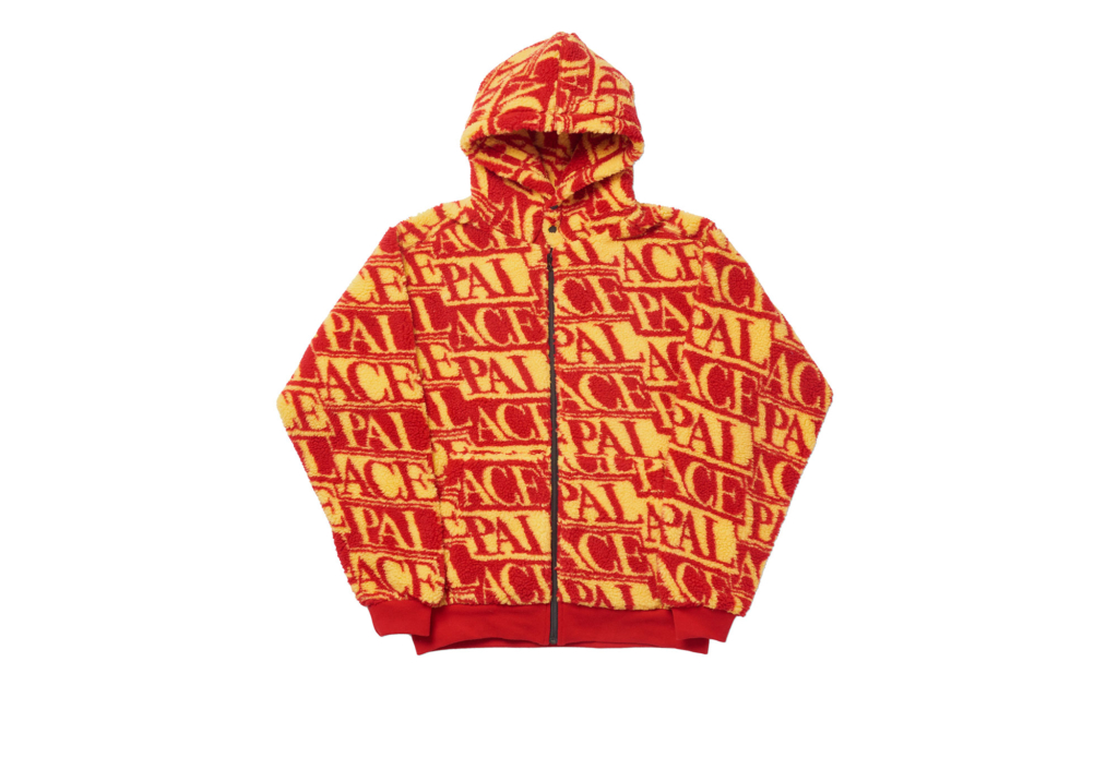 Palace J-Ard Fleece Jacket Red/Yellow Men's - FW19 - US