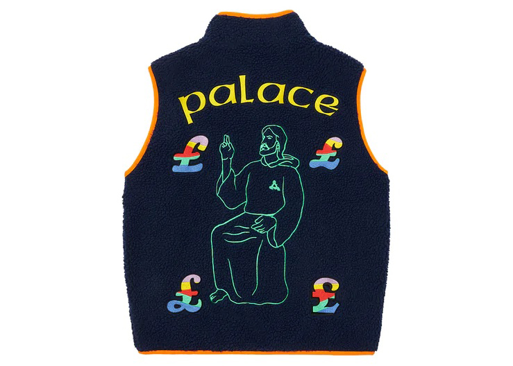 Palace Jesus Gilet Navy メンズ - FW22 - JP