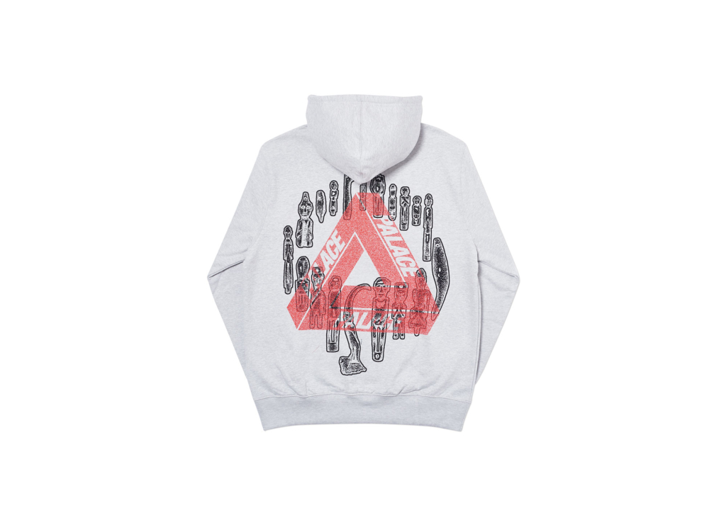 Palace Jheeze Hood Grey Marl Men's - FW19 - GB