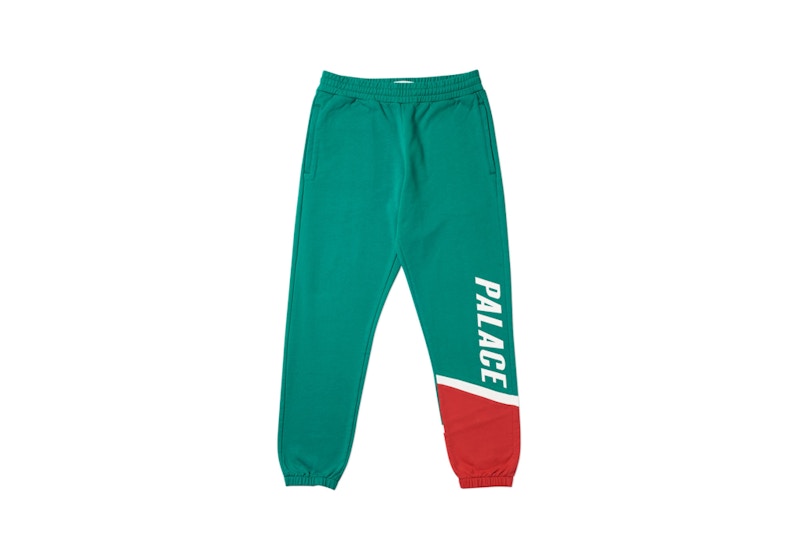 red and green joggers