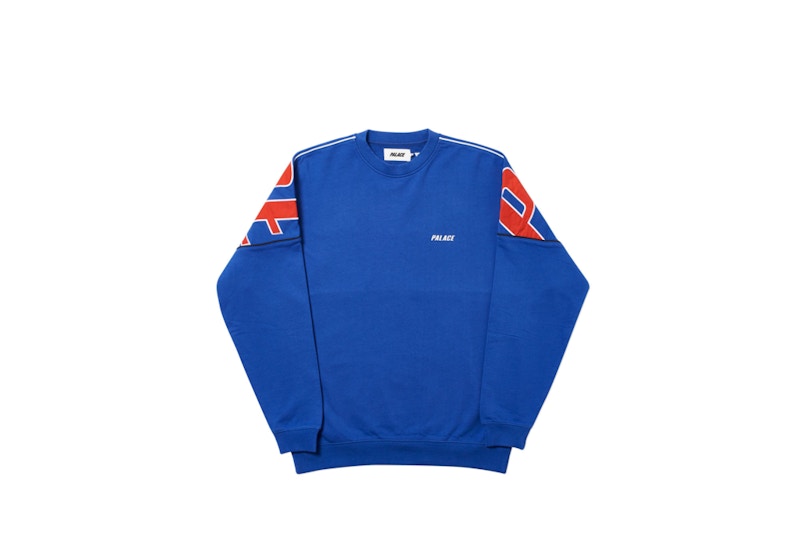 Palace Jumbo Drop Crew Blue Men's - SS19 - US