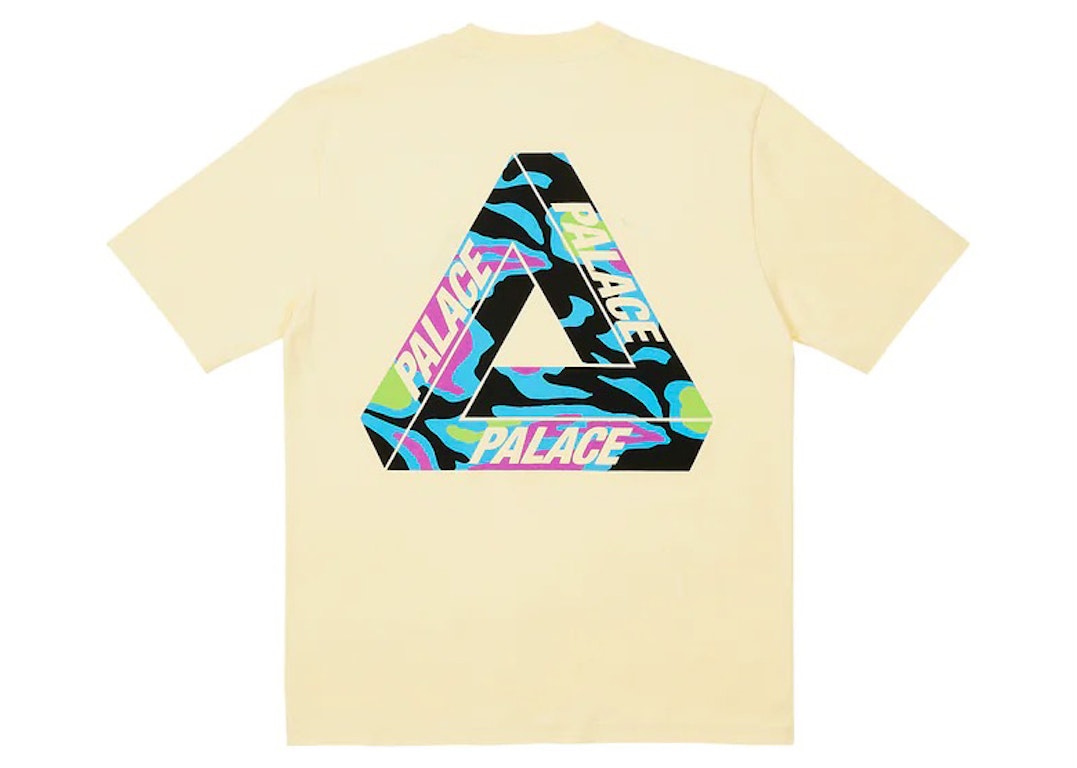 Pre-owned Palace Jungle Camo Tri-ferg T-shirt Mellow Yellow