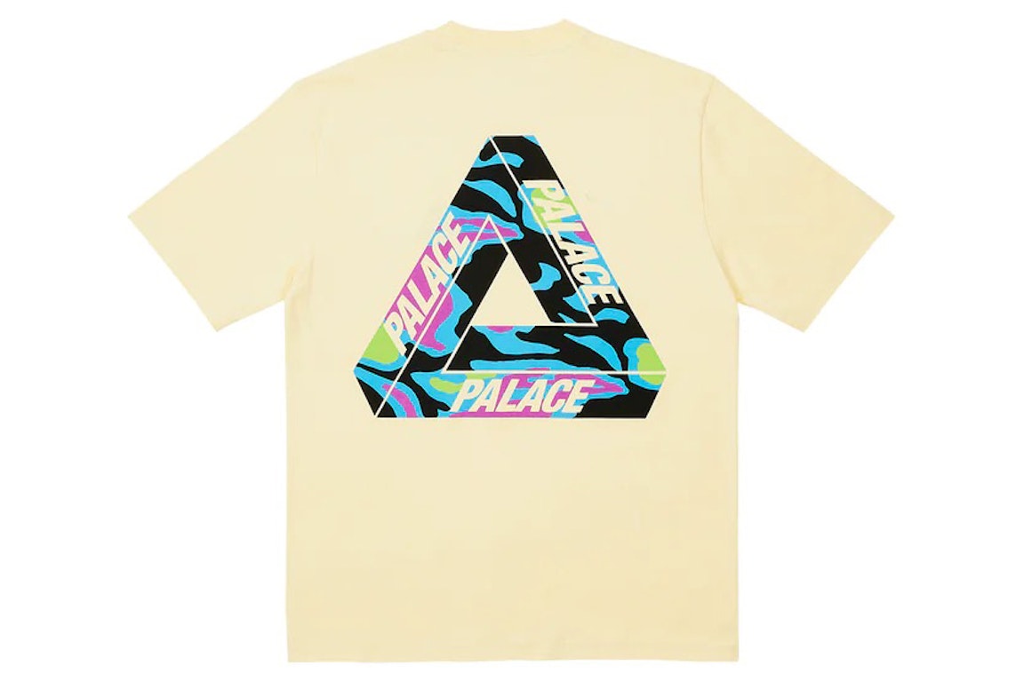 Pre-owned Palace Jungle Camo Tri-ferg T-shirt Mellow Yellow