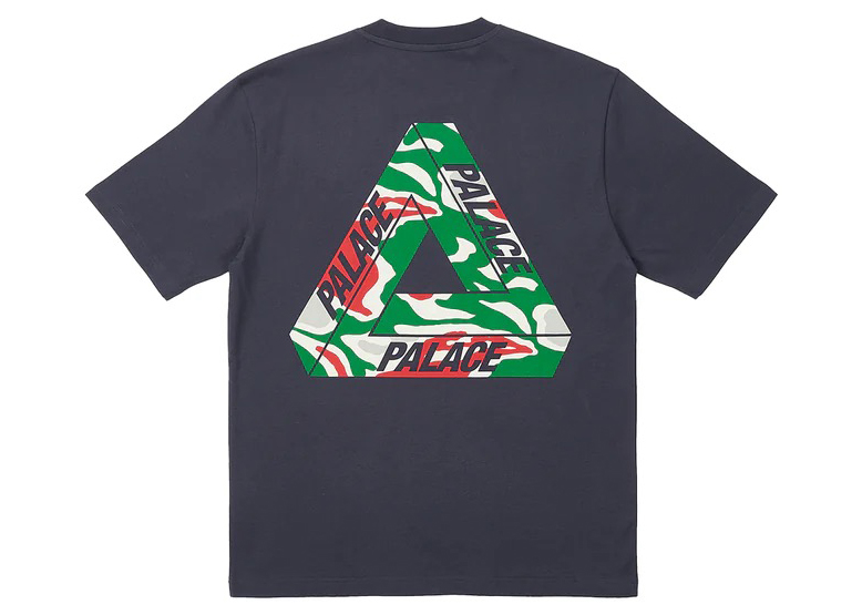 Palace Jungle Camo Tri-Ferg T-Shirt Navy