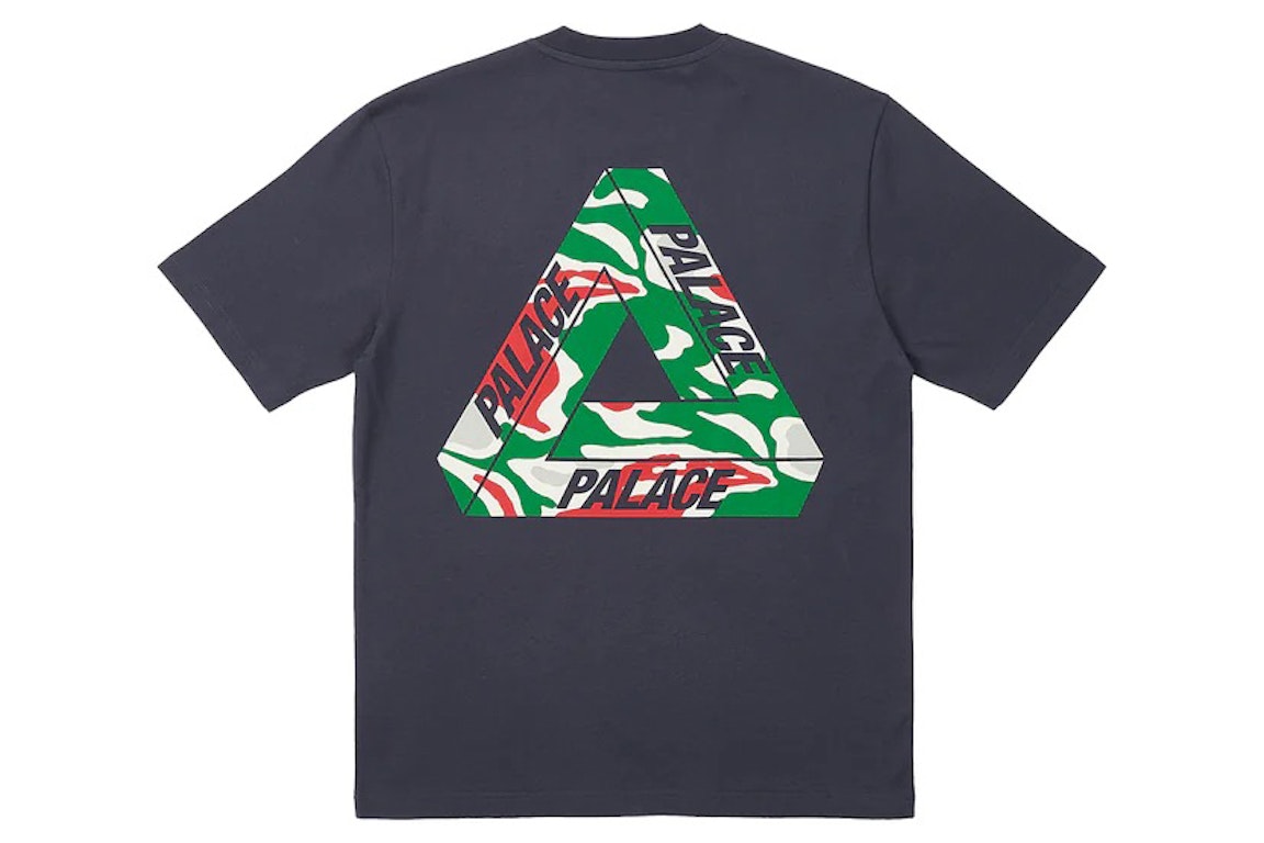 Pre-owned Palace Jungle Camo Tri-ferg T-shirt Navy