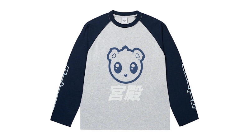 Palace Kawaii Raglan Longsleeve Grey Marl Men's - SS26 - US