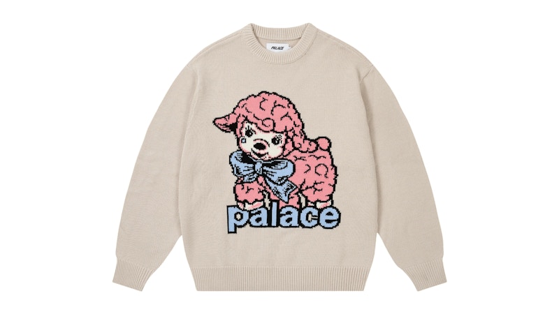 Palace Lamb Knit Sweater White Men's - SS26 - US