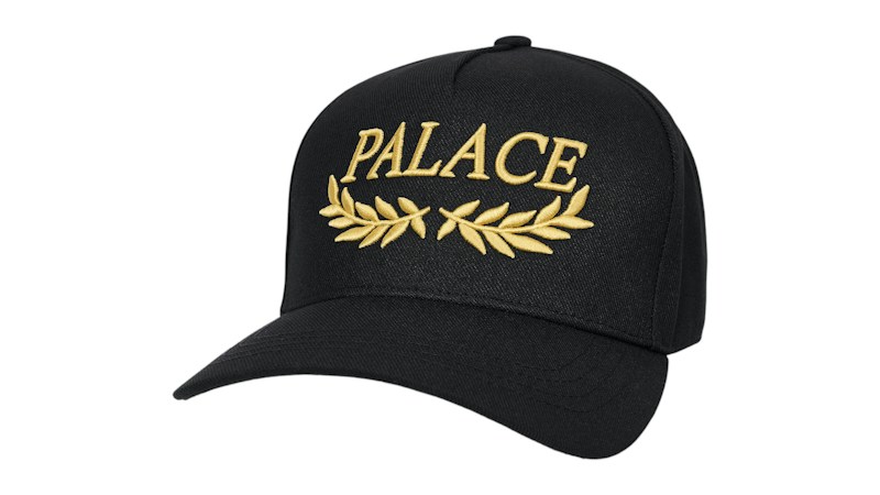 Palace Laurel P Frame 5-Panel Snapback Black