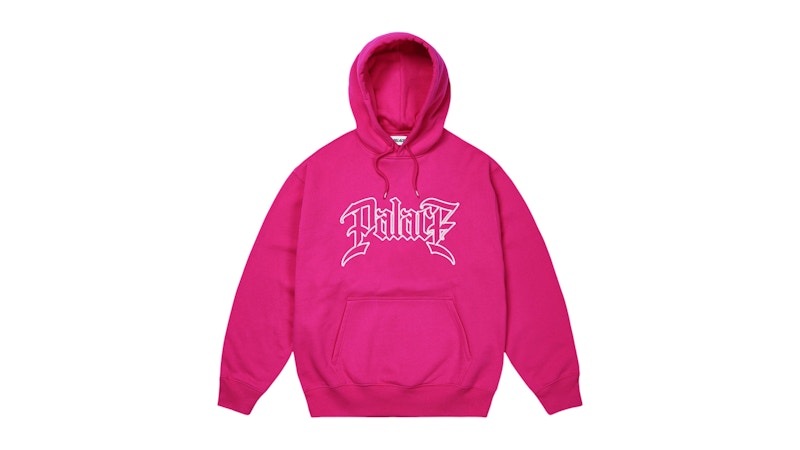 Palace Le Script Hoodie Heavy Pink Men's - SS26 - US