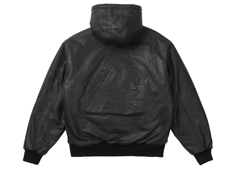 Palace Safe Hands Leather Jacket Black Men's - SS24 - US