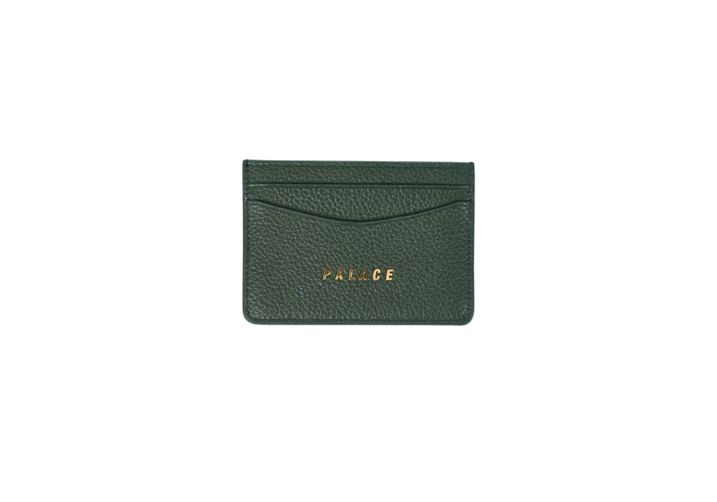 Palace Leather Card Holder Green - FW21 - US