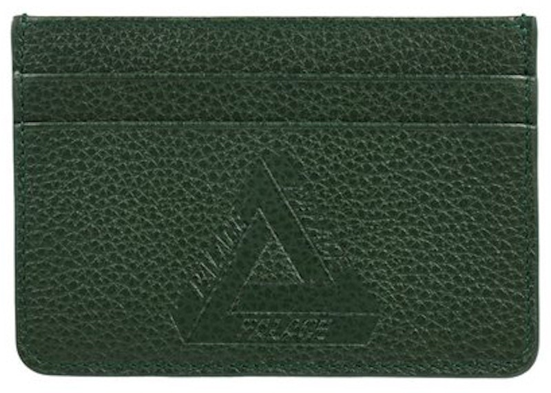 Palace Leather Card Holder Green - FW21 - US