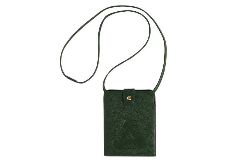 palace  leather hanging wallet greenalltime