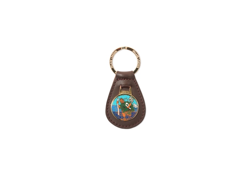 Palace Leather Keyring Brown