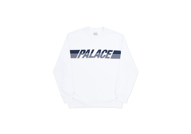 Palace Line Crew White/Navy Men's - Winter 2017 - US