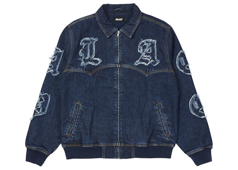 Palace Lique Denim Jacket Mid Stone Wash Men's - FW23 - US