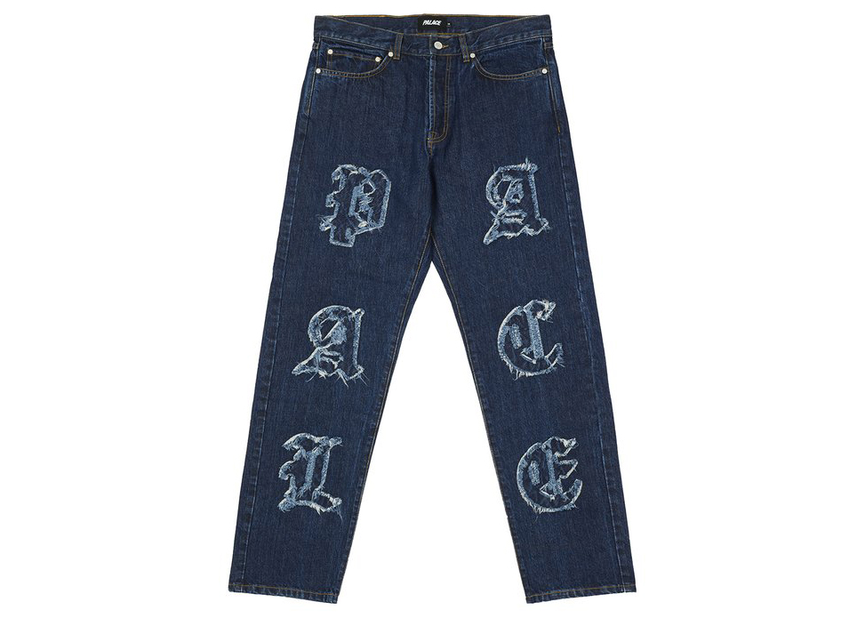 Palace Lique Denim Jean Mid Stone Wash Men's - FW29 - US