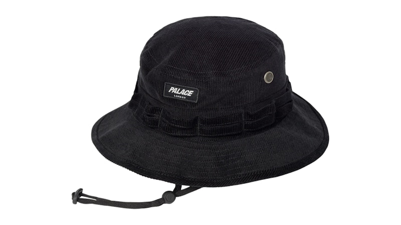 Palace London Cord Boonie Black Men's - FW25 - GB