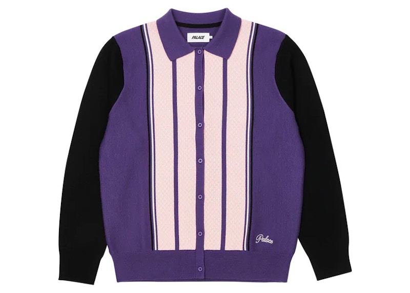 Palace London Knitted Polo Purple Men's - FW22 - US