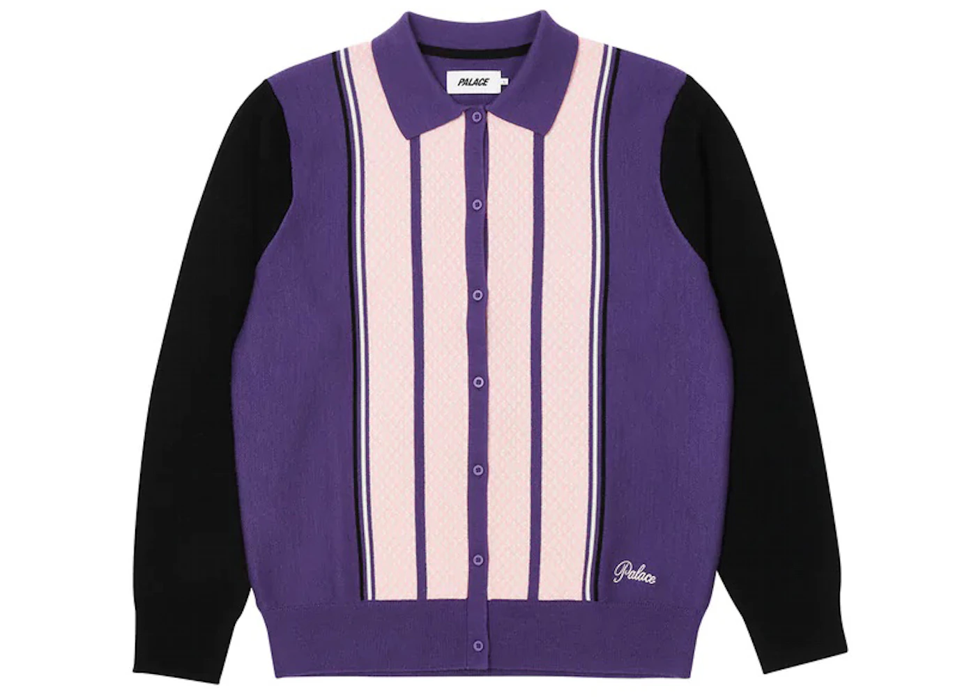 Palace London Knitted Polo Purple Men's - FW22 - US