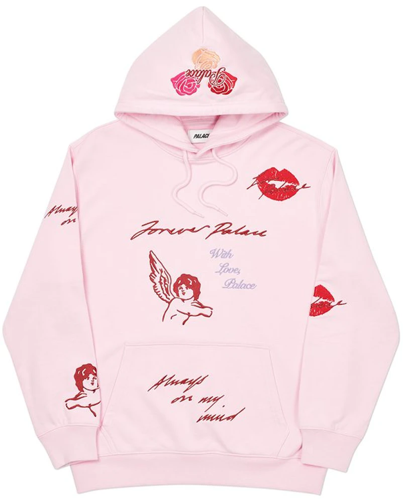 Palace Love Letter Hood Pink Men's - FW20 - US