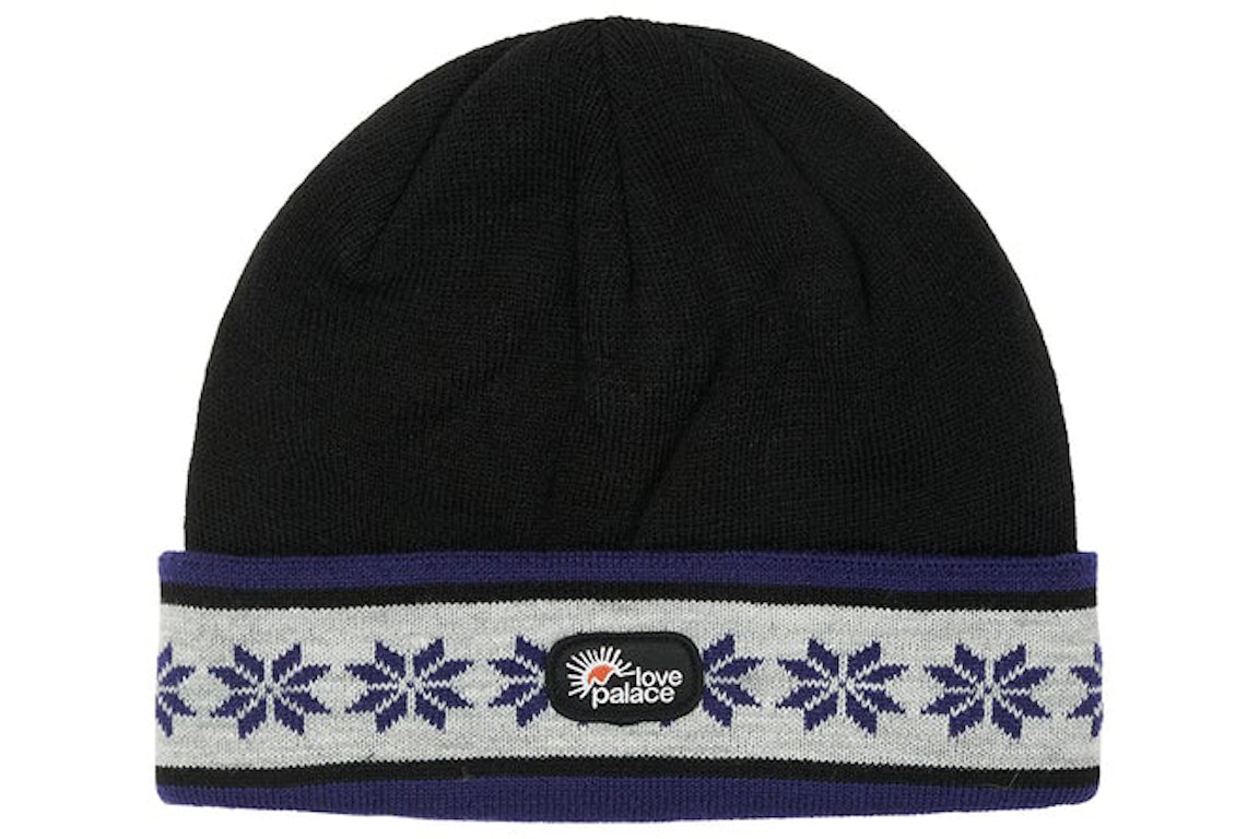 Pre-owned Palace Love  Snowflake Beanie Black