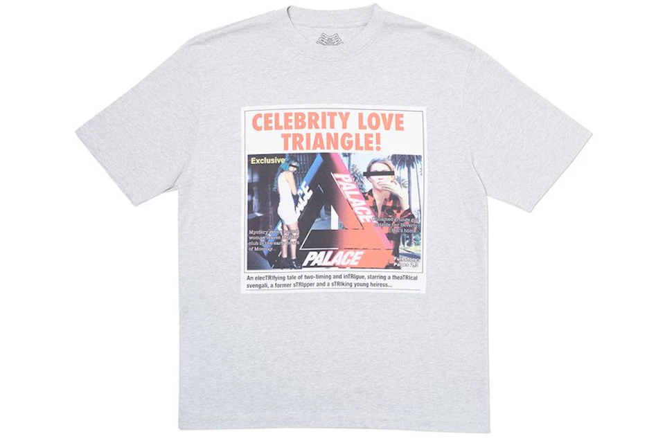 Palace Love Triangle T-Shirt Grey Marl
