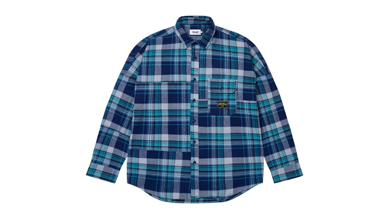Palace Lumber Yak Patch Overshirt Blue Men's - FW25 - GB
