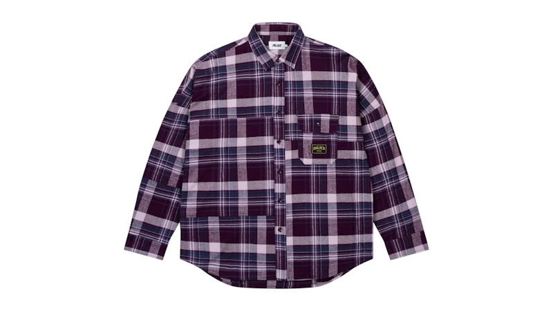 Pre-owned Palace Men's Lumber Yak Patch Overshirt In Purple