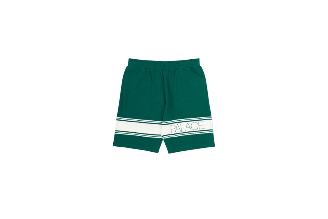Pre-owned Palace Marina Stripe Pique Shorts White/green